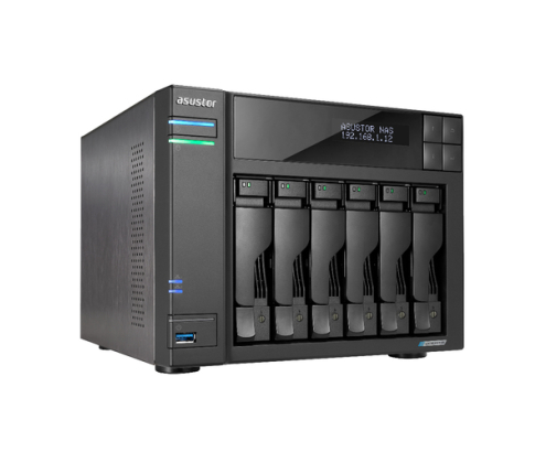 Asustor LOCKERSTOR 6 Gen2 NAS Escritorio Intel® Celeron® N5105 8 GB DDR4 Unidad de disco duro ADM Negro