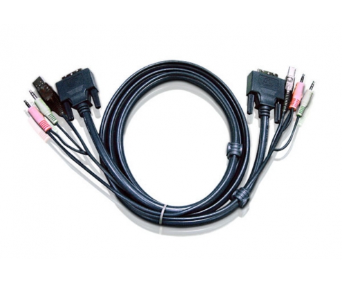 ATEN Cable KVM DVI-D single link USB de 5 m