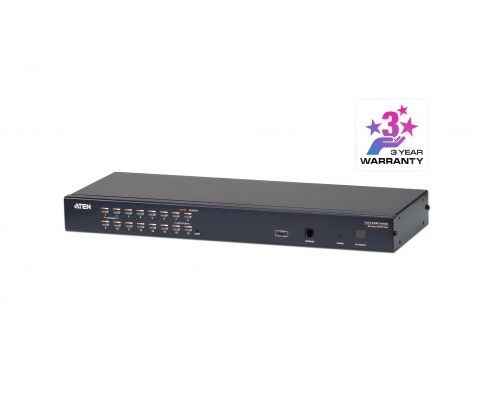 ATEN Switch KVM Cat 5 multi-interfaz de 16 puertos