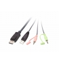 Aten Switch KVM formato cable DisplayPort USB de 2 puertos selector remoto de puerto