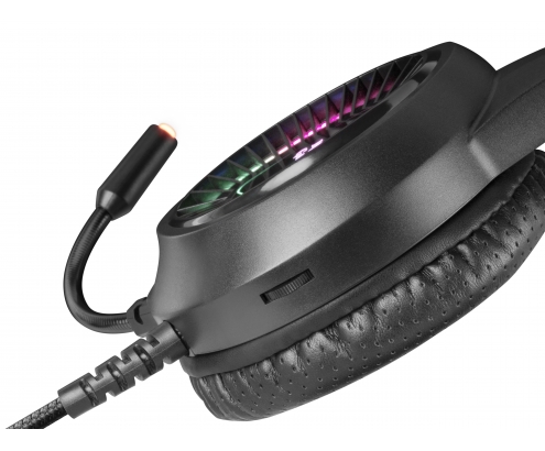 Auriculares diadema mars gaming conector de 3.5mm retroiluminado negro MH220