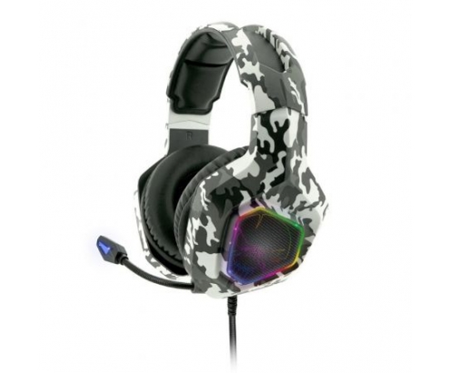 Auriculares gaming con microfono spirit of gamer elite-h50 camuflaje artico MIC-EH50WT
