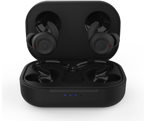 Auriculares Nubbeh Breeze Sport Inalámbricos Negros con Estuche de Carga 60/400 mAh