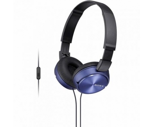 Auriculares sony con microfono integrado jack 3.5mm azul MDRZX310APL