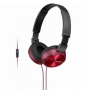 Auriculares sony con microfono integrado jack 3.5mm rojo MDRZX310APR