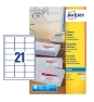 Avery J8160-25 etiqueta de impresora Blanco