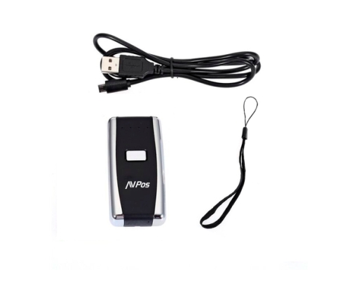 AVPos AVP-BT01-2D lector de código de barras Lector de códigos de barras manos libres 1D/2D CMOS Negro, Gris claro