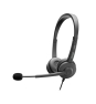 Axtel AXH-FLOWUCDC auricular y casco Auriculares Alámbrico Diadema Oficina/Centro de llamadas USB Type-C / USB Type-A Negro
