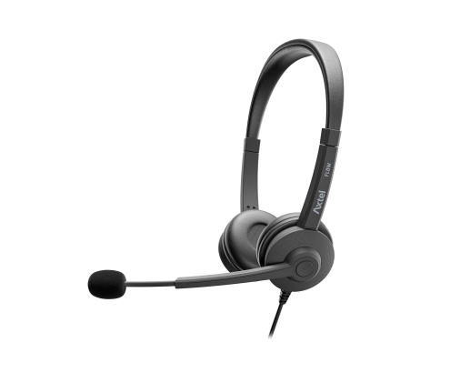Axtel AXH-FLOWUCDC auricular y casco Auriculares Alámbrico Diadema Oficina/Centro de llamadas USB Type-C / USB Type-A Negro