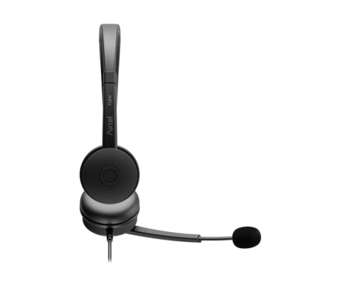 Axtel AXH-FLOWUCDC auricular y casco Auriculares Alámbrico Diadema Oficina/Centro de llamadas USB Type-C / USB Type-A Negro