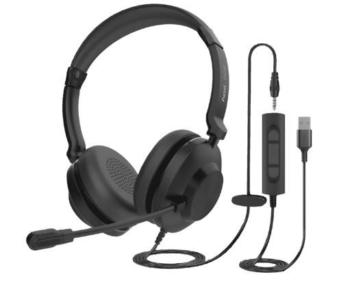 Axtel AXH-ONEUCD-35 auricular y casco Auriculares Alámbrico Diadema Oficina/Centro de llamadas USB tipo A Negro
