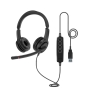 Axtel VOICE UC28 stereo USB-A Auriculares Alámbrico Diadema Oficina/Centro de llamadas USB tipo A Negro
