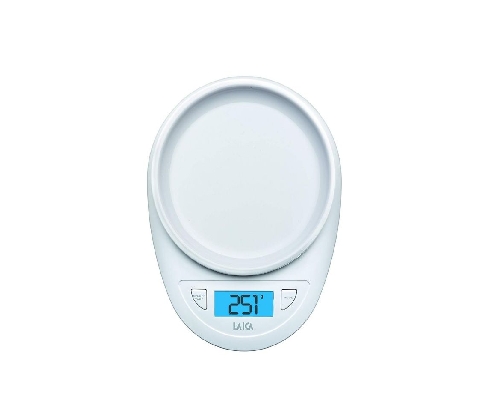 BÍSCULA DE COCINA LAICA BOL GRAN CAPACIDAD DISPLAY RETROILUMINADO BLANCA KS1019