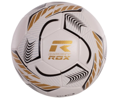 Balón de Fútbol Rox Sport R-Comand Blanco y Dorado