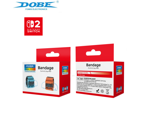 Bandas de Muñeca DOBE Ajustables para Joy-Con Nintendo Switch 2 Rojo y Azul