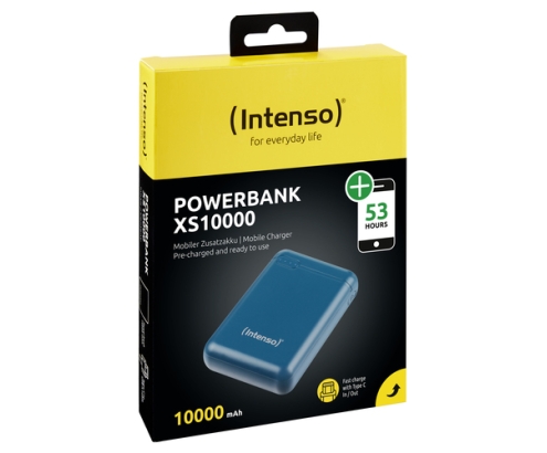 BATERIA EXTERNA INTENSO XS10000 POLIMERO DE LITIO 10000 mAh , POWERBANK Color petróleo
