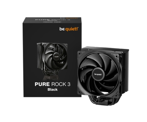 be quiet! Pure Rock 3 Black Procesador Refrigerador de aire 12 cm Negro 1 pieza(s)