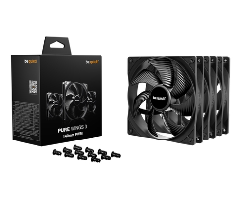 be quiet! Pure Wings 3 140 mm PWM Triple Pack Carcasa del ordenador Ventilador 14 cm Negro 3 pieza(s)