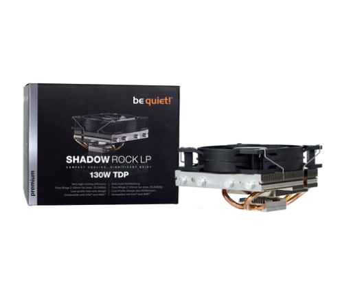 be quiet! Shadow Rock LP Procesador Enfriador 12 cm Negro, Cobre, Plata
