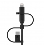 BELKIN BOOST CHARGE cable USB A USB C/Micro-USB B/Lightning 1 m Negro