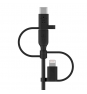 BELKIN BOOST CHARGE cable USB A USB C/Micro-USB B/Lightning 1 m Negro