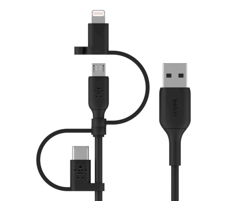 BELKIN BOOST CHARGE cable USB A USB C/Micro-USB B/Lightning 1 m Negro