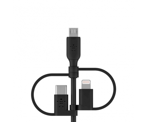 BELKIN BOOST CHARGE cable USB A USB C/Micro-USB B/Lightning 1 m Negro