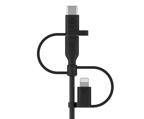 BELKIN BOOST CHARGE cable USB A USB C/Micro-USB B/Lightning 1 m Negro