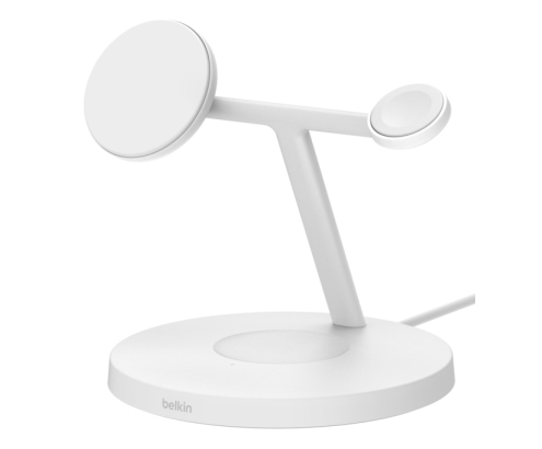 Belkin BoostCharge Pro Auriculares, Smartphone, Reloj inteligente Blanco USB Cargador inalámbrico Carga rápida Interior