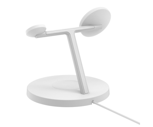 Belkin BoostCharge Pro Auriculares, Smartphone, Reloj inteligente Blanco USB Cargador inalámbrico Carga rápida Interior