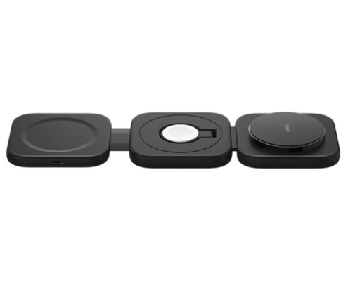 Belkin BoostCharge Pro Auriculares, Smartphone, Reloj inteligente Negro Corriente alterna, USB Cargador inalámbrico Carga rápida Interior