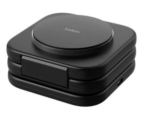 Belkin BoostCharge Pro Auriculares, Smartphone, Reloj inteligente Negro Corriente alterna, USB Cargador inalámbrico Carga rápida Interior