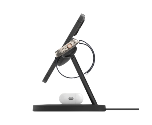 Belkin BoostCharge Pro Auriculares, Smartphone, Reloj inteligente Negro USB Cargador inalámbrico Carga rápida Interior