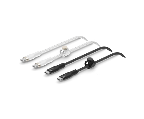 Belkin BoostCharge Pro Flex cable USB USB 2.0 1 m USB C Negro, Blanco