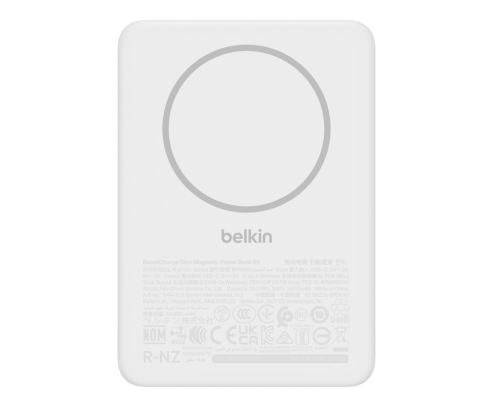 Belkin BPD010hqWH 5000 mAh Cargador inalámbrico Blanco