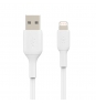 BELKIN cable de conector Lightning Macho/USB A Macho 0,15 m Blanco
