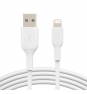 BELKIN cable de conector Lightning Macho/USB A Macho 0,15 m Blanco