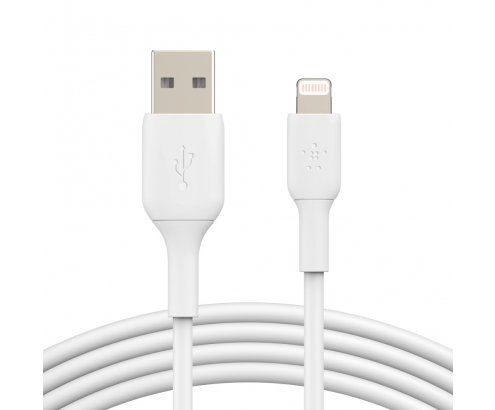 BELKIN cable de conector Lightning Macho/USB A Macho 0,15 m Blanco