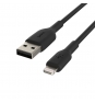 BELKIN cable de conector Lightning Macho/USB A Macho 0,15 m Negro