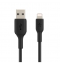 BELKIN cable de conector Lightning Macho/USB A Macho 0,15 m Negro