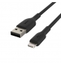Belkin cable de conector Lightning USB A 2.0 1 m Negro 