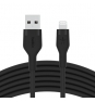 Belkin Cbl Silicqe USB-A LTG 2M noir cable USB USB A USB C/Lightning Negro