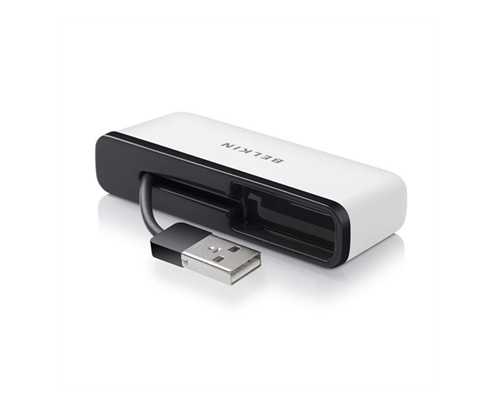 Belkin HUB de interfaz USB 2.0 480 Mbit/s Negro, Blanco