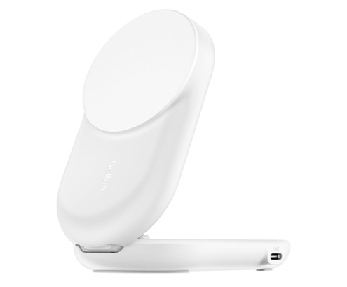 Belkin Qi2 Fitness tracker, Auriculares, Smartphone, Reloj inteligente Blanco USB Cargador inalámbrico Carga rápida Interior