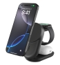 Belkin Qi2 Fitness tracker, Auriculares, Smartphone, Reloj inteligente Negro USB Cargador inalámbrico Carga rápida Interior