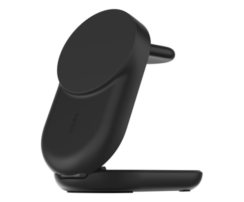 Belkin Qi2 Fitness tracker, Auriculares, Smartphone, Reloj inteligente Negro USB Cargador inalámbrico Carga rápida Interior