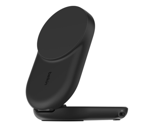 Belkin Qi2 Fitness tracker, Auriculares, Smartphone, Reloj inteligente Negro USB Cargador inalámbrico Carga rápida Interior