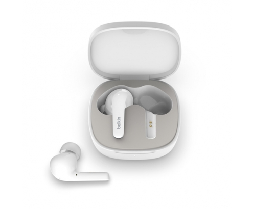 Belkin SOUNDFORM Flow Auriculares Inalámbrico Dentro de oÍ­do Llamadas/Música USB Tipo C Bluetooth Blanco