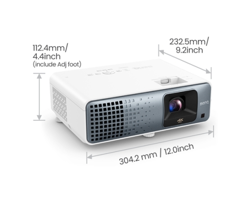 BenQ TK710 Proyector de alcance estándar 3200 lúmenes ANSI DLP UHD 4K (3840x2160) 3D Negro, Blanco