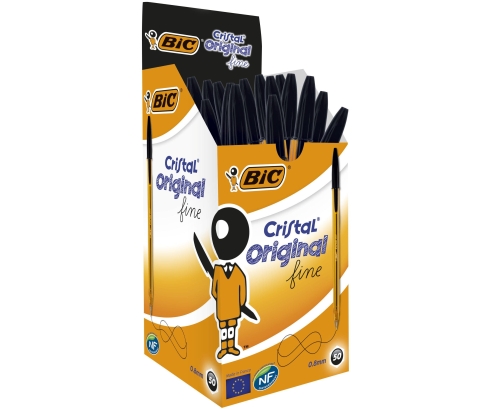 BIC 872731 bolígrafo Negro Fino 50 pieza(s)